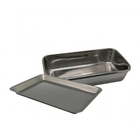 BANDEJA ACERO 440x320x64 mm.